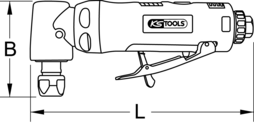 KS Tools SlimPOWER mini meuleuse d'angle à air  L