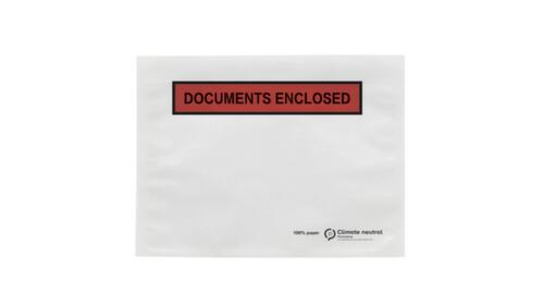 Raja pochette pour documents en papier « Documents enclosed », DIN long
