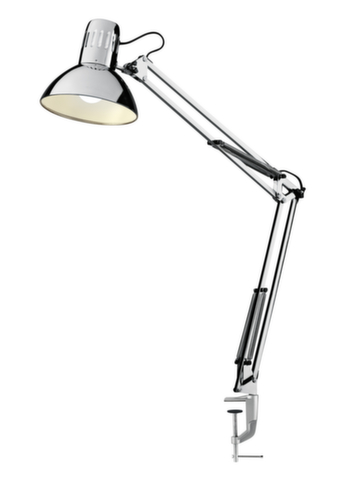 Hansa lampe d’architecte à DEL Manhattan avec pied de serrage, lumière blanc neutre, chrome