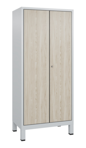 C+P Armoire vestiaire Evolo avec portes déco - 2 compartiments - dont 2 verrouillables ensemble, largeur de compartiment 400 mm