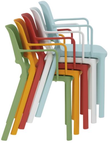 Mayer Sitzmöbel chaise empilable myNUKE utilisable à l'extérieur + accoudoirs, bleu ciel  L