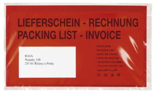 Raja Pochette pour documents « Bordereau de livraison - Facture / Packing List - Invoice », DIN A6  L