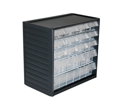 Treston bloc à tiroirs transparents, 16 tiroir(s), gris anthracite/transparent  L
