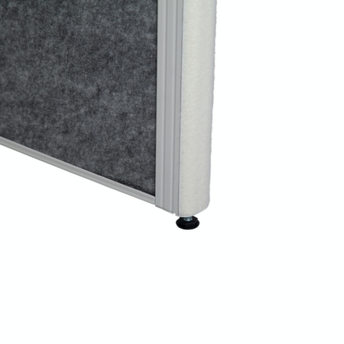 MAUL Tableau à cloison démontable MAULconnecto, hauteur x largeur 1800 x 1000 mm, paroi gris clair/gris foncé  L
