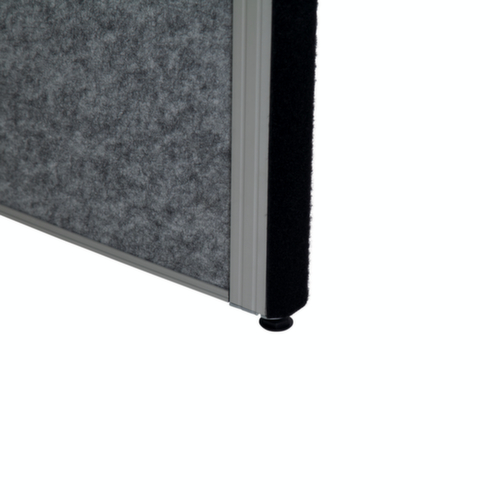 MAUL Tableau à cloison démontable MAULconnecto, hauteur x largeur 1800 x 1000 mm, paroi gris clair/gris foncé/blanc  L