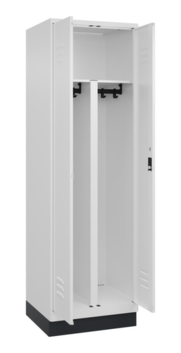 C+P Armoire vestiaire pour EPI Classic Plus pour une séparation en noir et blanc, largeur de compartiment 300 mm  L