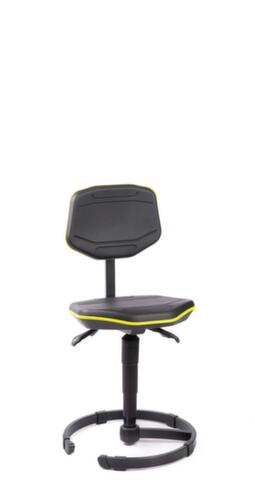 meychair siège d’atelier pivotant PRO+ W30 avec bourrelet, assise mousse PU noir, avec anneau de fond  L