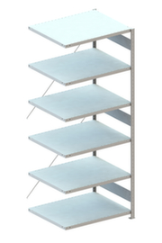 META Panneau d'extension pour le rayonnage sans vis, hauteur x largeur x profondeur 2500 x 1000 x 836 mm, 6 tablettes