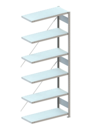 META rayonnage sans boulons extensible CLIP avec charge max. par tablette max. 350 kg