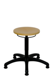 Tabouret pivotant, assise hêtre, patins