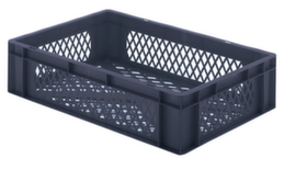 Lakape Bac gerbable norme Europe Favorit parois + fond ajourés, gris, capacité 26 l