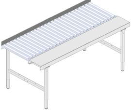 Rocholz Guide latéral pour table d'emballage, largeur x profondeur 1955 x 20 mm