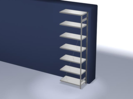 hofe Système de rayonnages sans vis dans une construction mi-lourde, hauteur x largeur x profondeur 3000 x 1010 x 535 mm, 7 tablettes