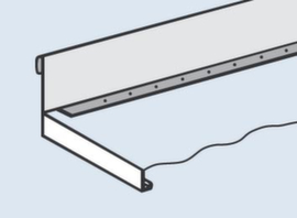 hofe Rebord pour produits vrac pour rayonnage sans boulons