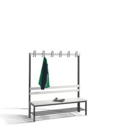 C+P Banc vestiaire avec crochets et lames PVC