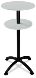 Table haute avec 2 plateaux, Ø 600 mm, panneau gris clair
