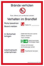 Panneau Règlement protection anti-incendie, panneau d'information, Standard