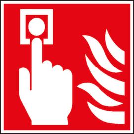 Panneau incendie SafetyMarking® détecteur d'incendie manuel, panneau d'information, à longue postluminescence