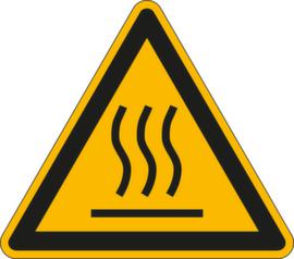 Panneau d'avertissement surface chaude, étiquette