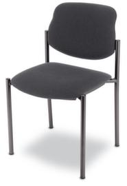 Nowy Styl Siège visiteur gerbable 6 fois Style avec capitonnages, assise tissu (100 % fibres synthétiques), anthracite