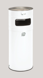 VAR Cendrier poubelle H 100, RAL9016 blanc signalisation