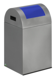 VAR Collecteur de recyclage WSG 40 R avec trappe d'insertion, 43 l, argent, couvercle RAL5010 bleu gentiane