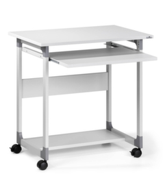 Durable Bureau informatiqueHxlxP 770x750x530 mmavec 2 tablettes et support clavier escamotableavec 4 roulettes pivotantes doubles
