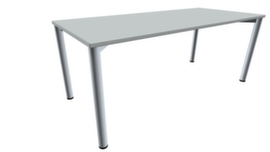 Gera Table de conférence Basis, largeur x profondeur 1800 x 800 mm, panneau gris clair