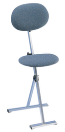 Kappes Siège assis-debout rabattable ErgoPlus® avec dossier, hauteur d’assise 550 - 900 mm, assise bleu foncé