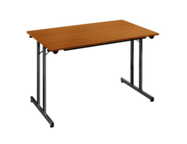 Table pliante polyvalente gerbable, largeur x profondeur 1200 x 600 mm, panneau cerisier