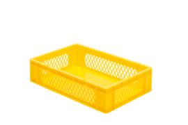 Lakape Bac gerbable norme Europe Favorit parois ajourées, jaune, capacité 26 l