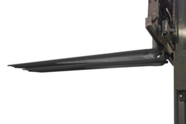Bauer Rallonge de fourche avec dessous ouvert, RAL7021 gris noir, pour section de dent hauteur x largeur 70 x 150 mm