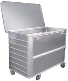 Gmöhling Chariot à caisses en aluminium avec ouverture d'accès, capacité 650 l