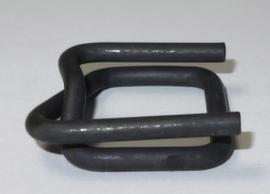 Boucles métalliques pour rubans en polyester et composés