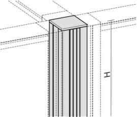 Gera colonne de liaison Pro pour cloison, hauteur 1600 mm