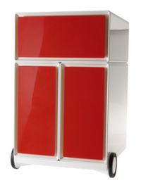 Paperflow Conteneur à roulettes easyBox avec tiroir HR, 1 tiroir(s), blanc/rouge