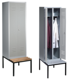 C+P Armoire vestiaire Classic avec banc + 2 compartiments