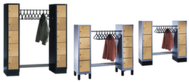 C+P Vestiaire à casiers Evolo avec portes décor bois