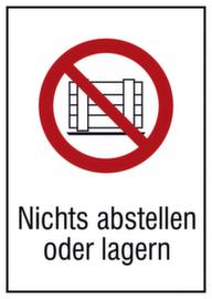 Panneau d'interdiction « Ne rien stocker ici », étiquette, Standard