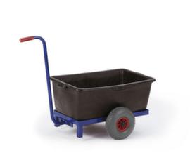 Rollcart Chariot à timonforce 150 kgplateau Lxl 670x370 mmhauteur de charge 150 mmRAL50102 roues