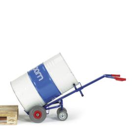 Rollcart Tambour avec roues de support, force 250 kg, caoutchouc plein bandage