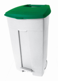 bac à déchets roulant Contiplast, 120 l, blanc, couvercle vert