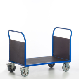 Rollcart Wagon à double façade avec zone de chargement antidérapante, force 1200 kg, plateau longueur x largeur 2000 x 800 mm