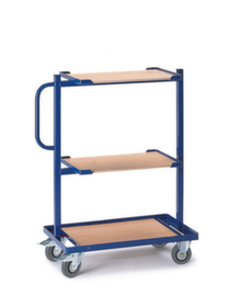 Rollcart Desserte de rangement pour caisses norme Europe, force 200 kg, 3 plateaux