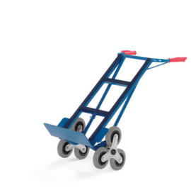 Rollcart Diable pour escaliers 3 étoiles, force 150 kg, largeur de pelle 450 mm, bandage TPE