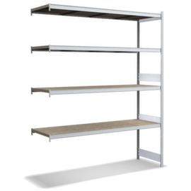 Rayonnage grande largeur avec tablettes en bois ou acier