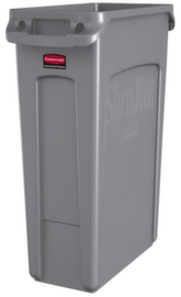 Rubbermaid Collecteur de recyclage Slim Jim® avec conduits d'air, 87 l, gris