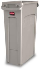 Rubbermaid Collecteur de recyclage Slim Jim® avec conduits d'air, 87 l, beige
