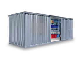 Säbu Conteneur de stockage galvanisé FLADAFI® avec porte battante