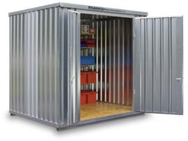 S&auml;bu Conteneur de stockage galvanis&eacute; grand volume XXL avec plancher en bois